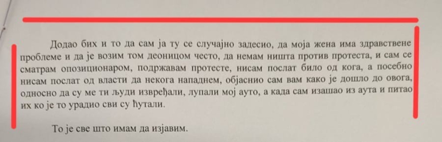 Toliko o tome da je SNS: Napadač na studente izjavio: Smatram se opozicionarom FOTO