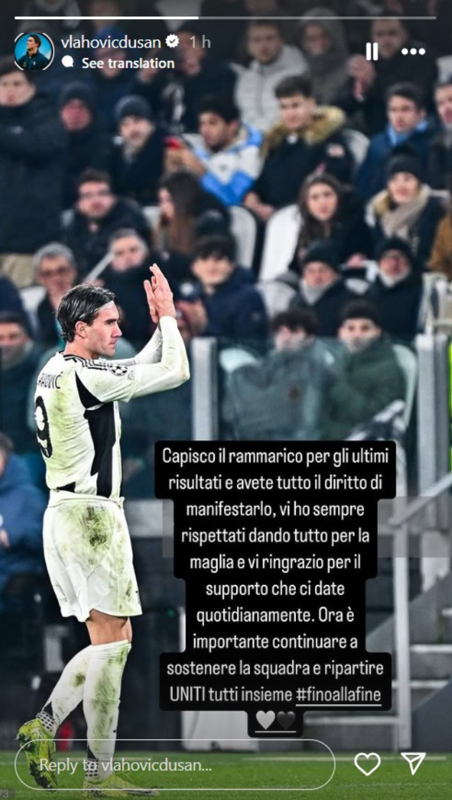 Javio se Vlahović posle ribanja i sukoba sa navijačem FOTO