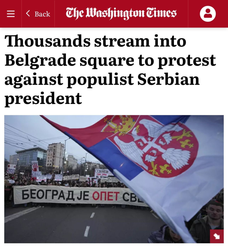 Amerikanci priznali istinu: Nije studentski protest, već politički protest protiv Vučića FOTO