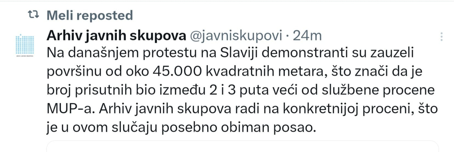Potpuno ludilo: Kažu da su protesti bili na 45.000 kvadrata, a Slavija ima 8.000 kvadrata FOTO