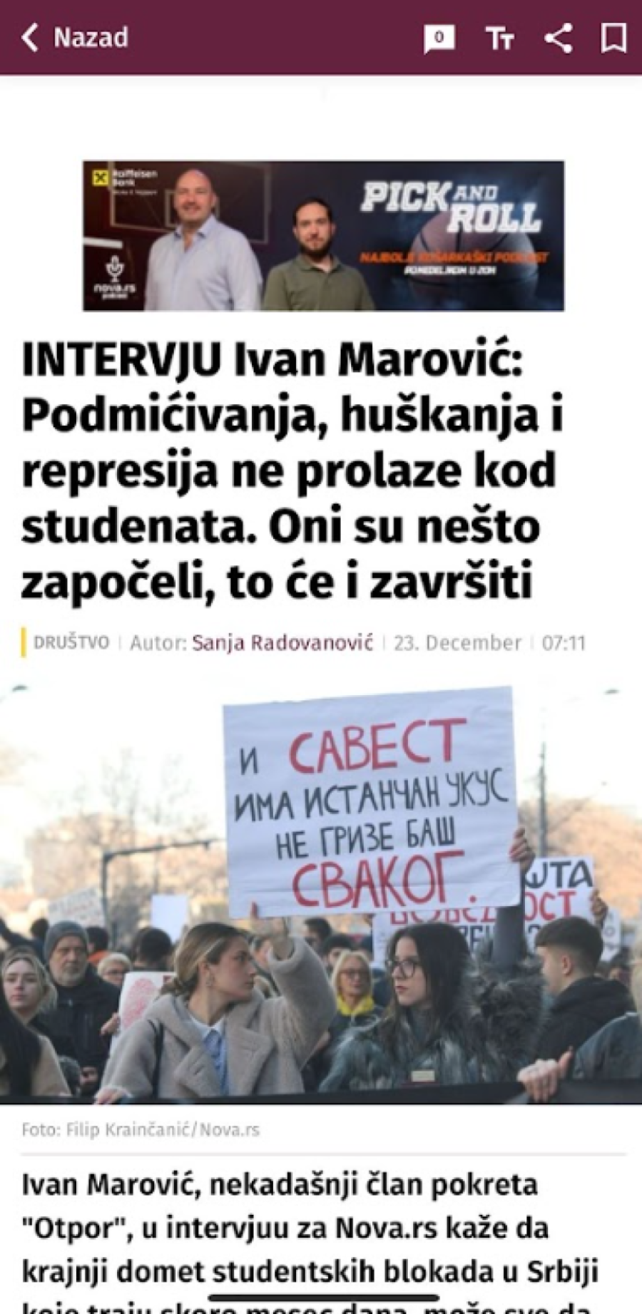 CIA stručnjak za rušenje vlasti na ulici podržao protest opozicije