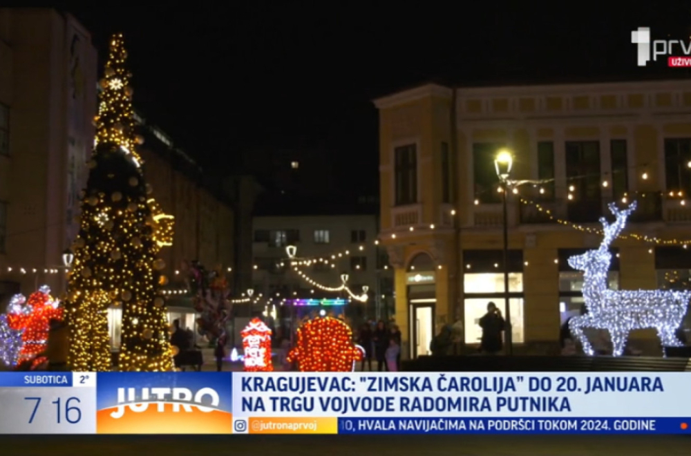 "Zimska čarolija" stigla u Kragujevac: Sugrađani oduševljeni VIDEO