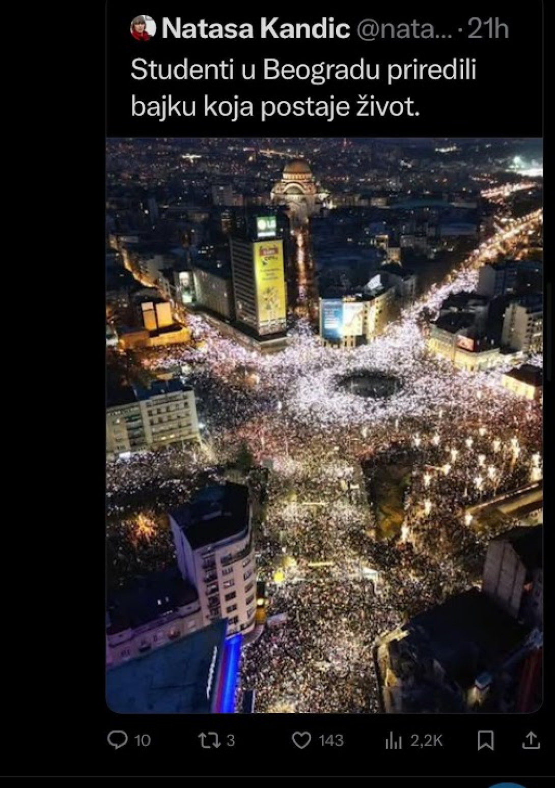 Nataša Kandić podržala studente u blokadi FOTO