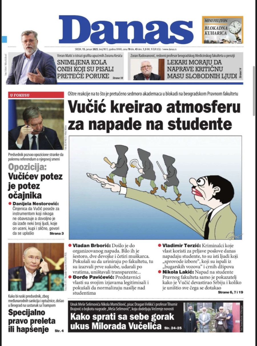 I za tuču ispred fakulteta pokušali da okrive Vučića?! Po datim izjavama, niko nije spomenuo njegovo ime