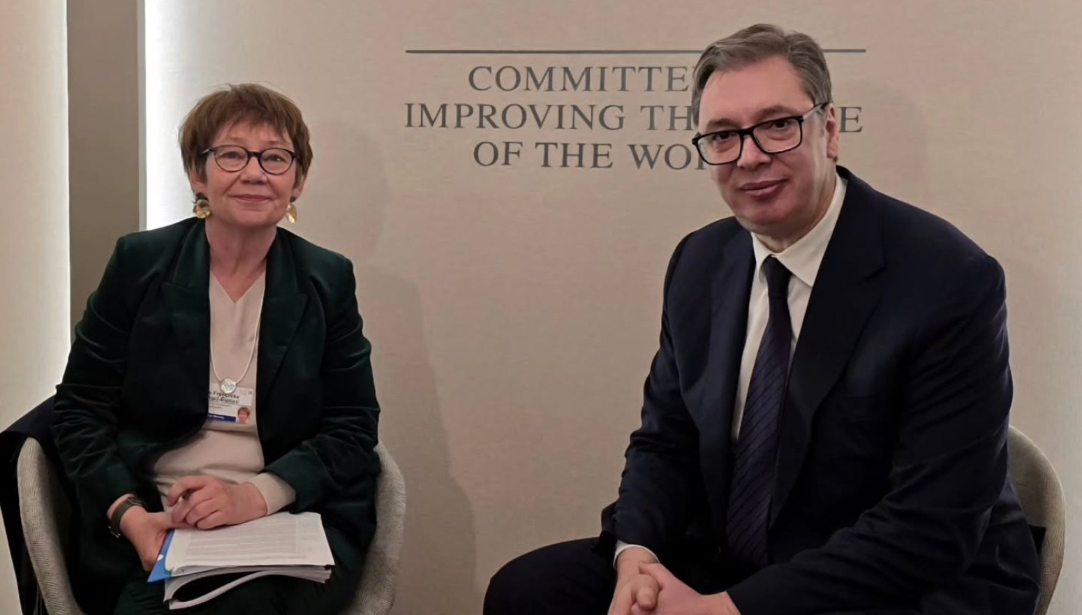 Vučić in Davos with the president of the EBRD discussing Serbia's big plans