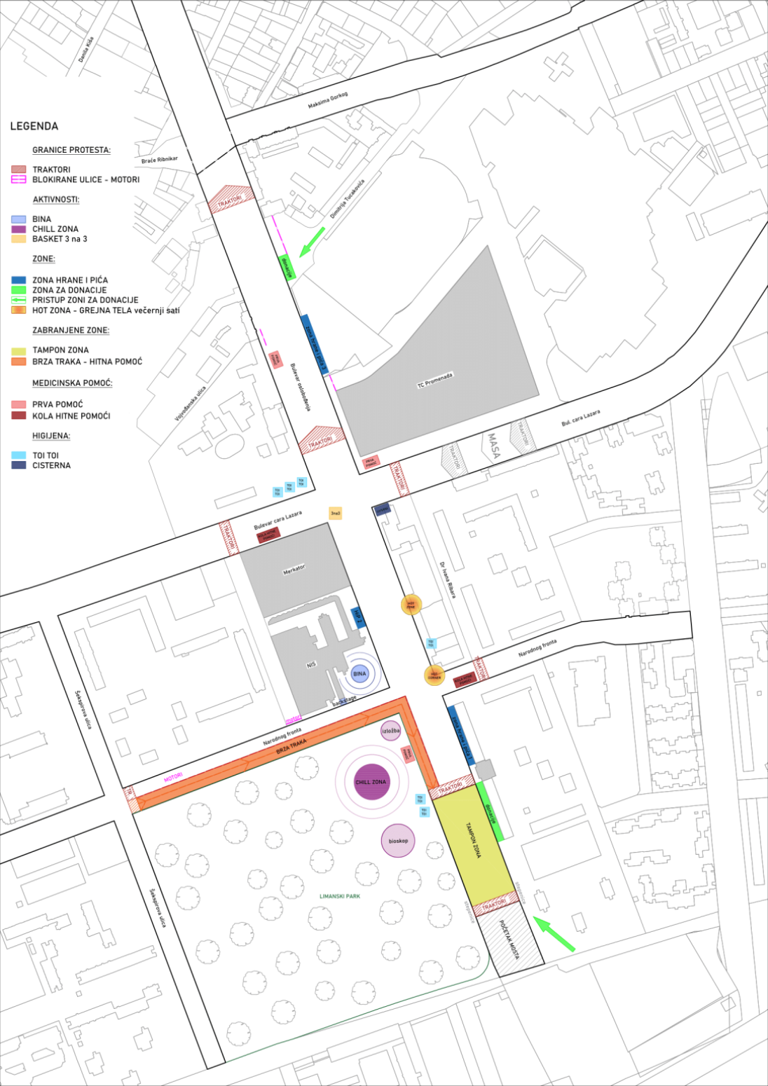 Festival umesto protesta: Žurka, trubači, basket, zona pića i hrane – evo kako studenti žale FOTO