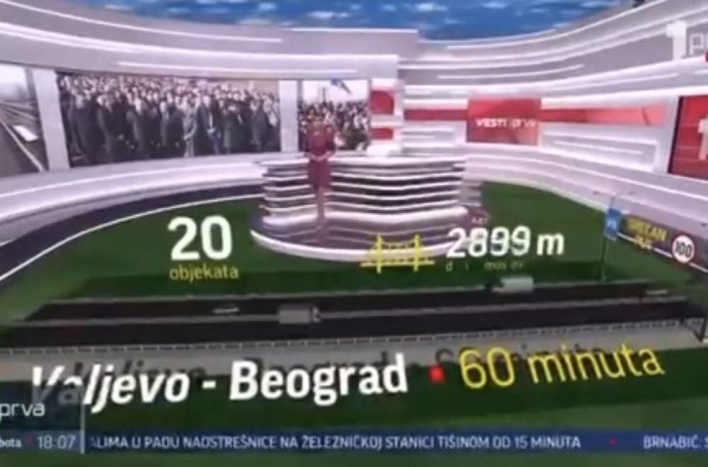 Pomerene granice u studiju Prve: Otvaranje brze saobraćajnice prikazano uz pomoć AG tehnologije VIDEO