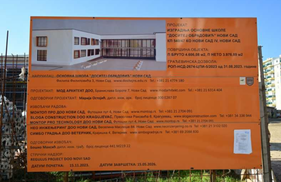 Uskoro nova osnovna škola u Novom Sadu: Radovi u punom jeku FOTO