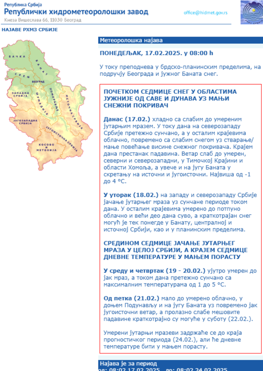 Srbija pod ledenim udarom FOTO/VIDEO