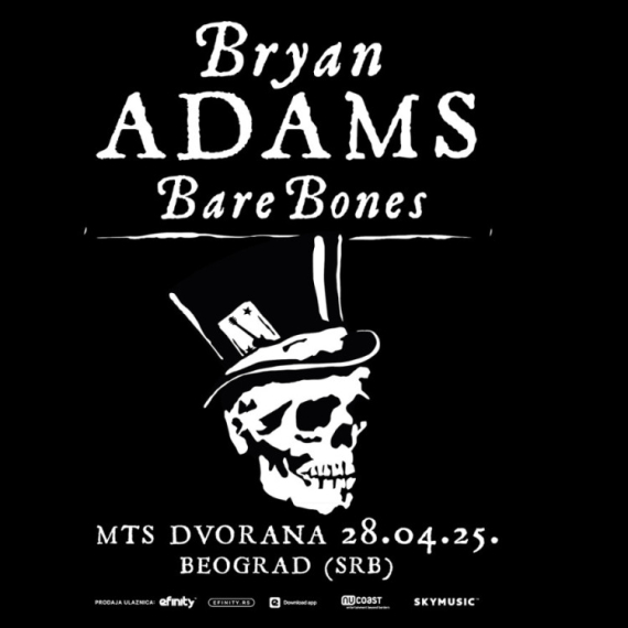 Počela prodaja ulaznica za ekskluzivni "Bare Bones Show" Brajana Adamsa 28. aprila