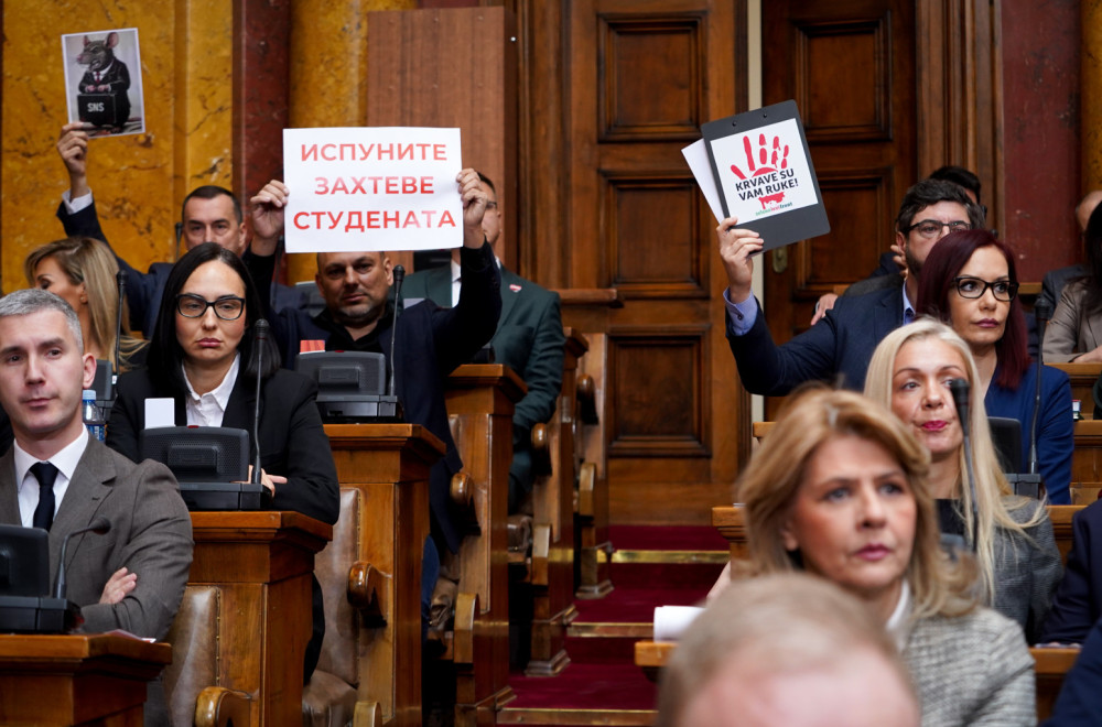 Opozicija protiv ispunjenja četvrtog zahteva studenata: Nisu glasali da se zakon stavi na dnevni red Skupštine