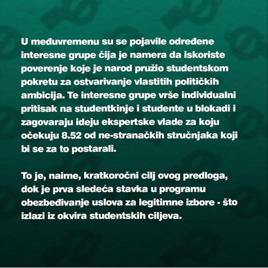 Studenti odjavili opoziciju i ProGlas FOTO