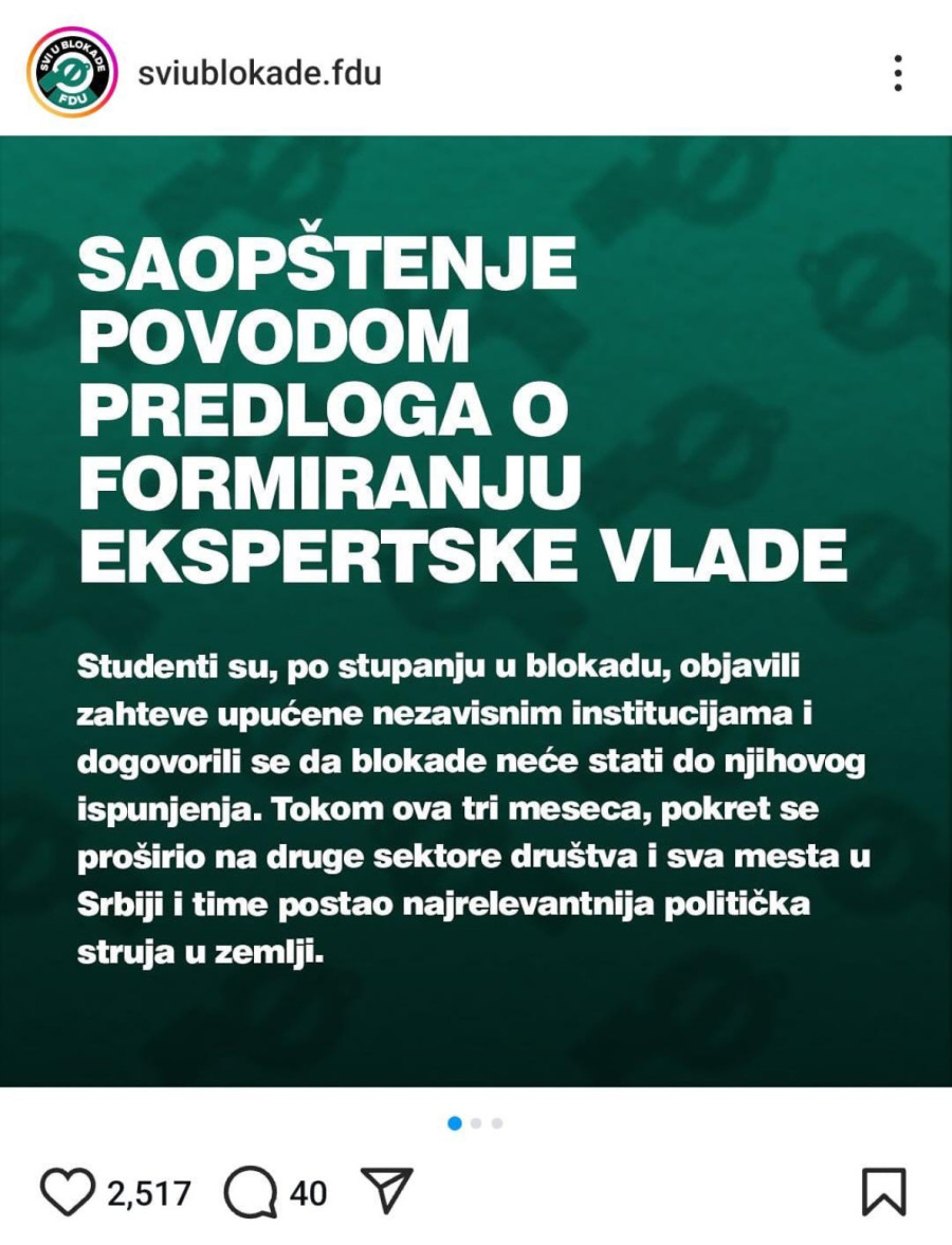 Studenti odjavili opoziciju i ProGlas FOTO