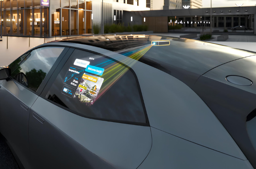 Još jedna (bes)potrebna novotarija: Sistem koji projektuje slike na bočno staklo vozila