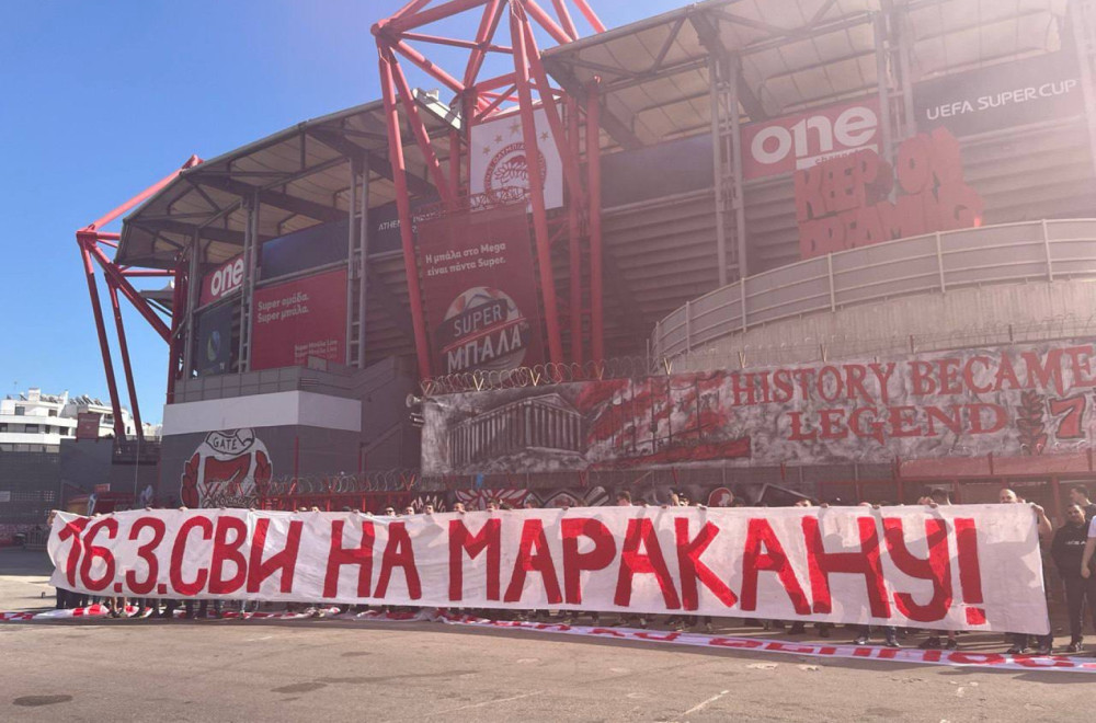 "Delije" i "Gate 7" zajedno u Pireju: Čestitanje rođendana i poziv na "Marakanu"