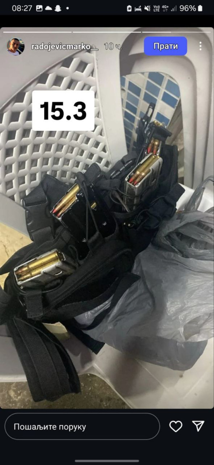 Evo kako se blokader spremio za protest u Beogradu: Poneo pušku sa eksplozivom FOTO