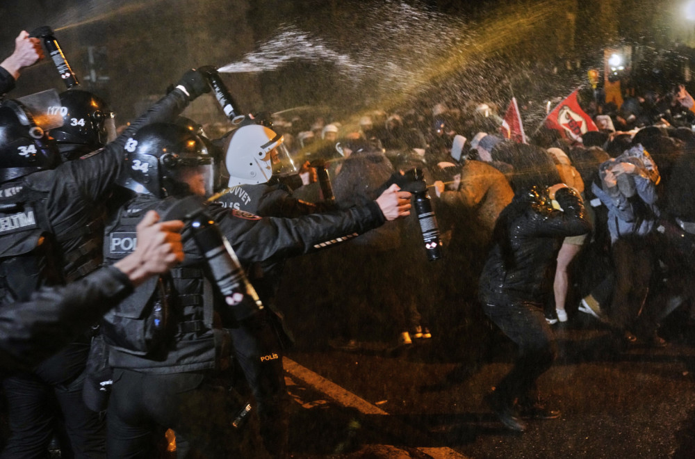 Chaos on the streets of Turkey; Conflict between police and protesters: tear gas, rubber bullets, water cannon