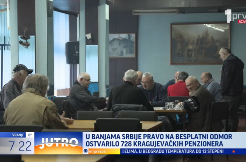Pravo na besplatan odmor ostvarilo 728 kragujevačkih penzionera VIDEO