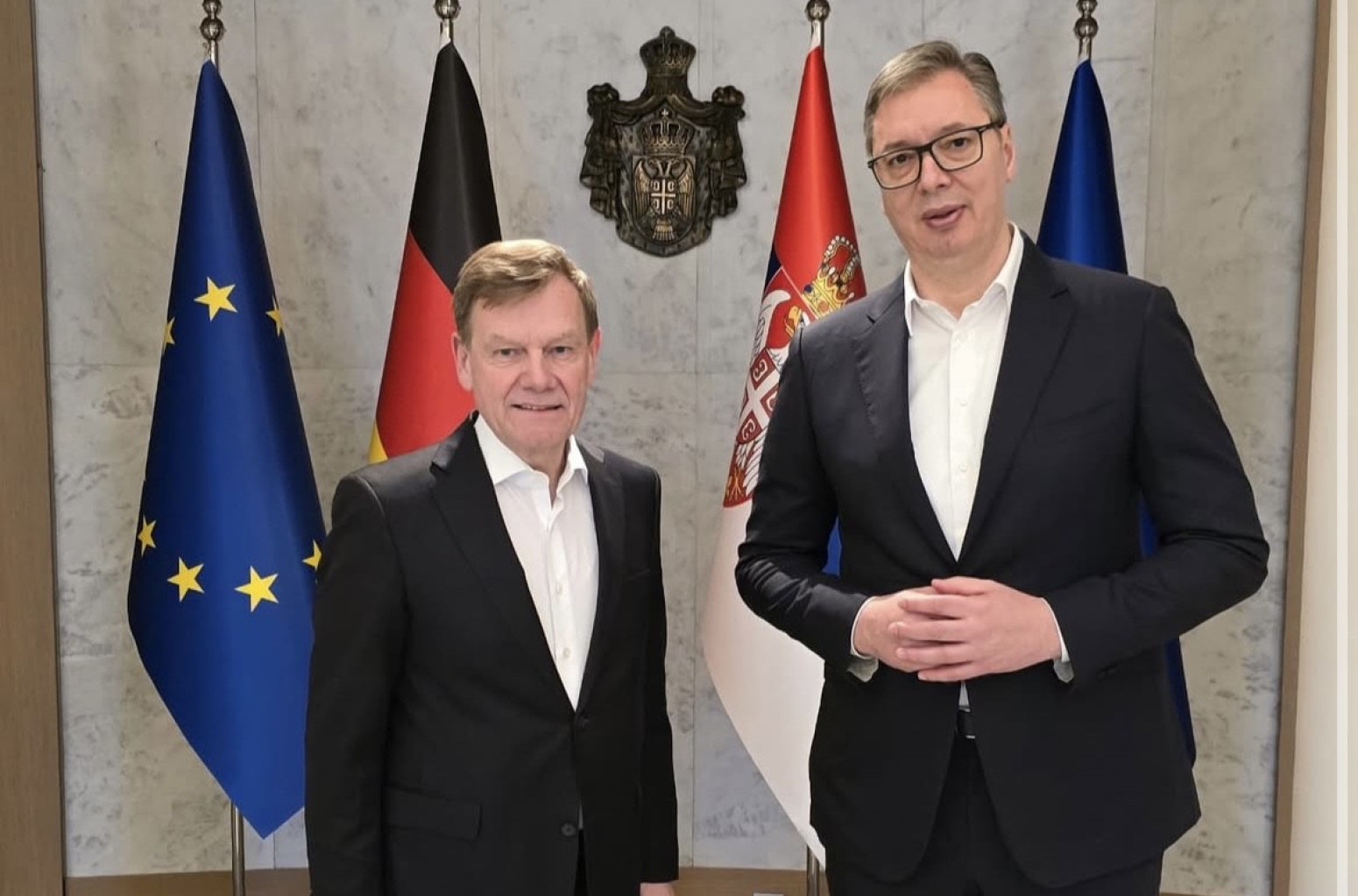 Vučić se sastao sa Johanom Vadefulom: "Srbija pridaje veliki značaj jačanju odnosa sa Nemačkom" FOTO