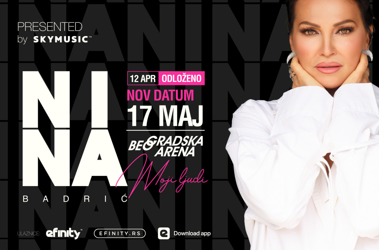 Odlaže se koncert Nine Badrić u Beogradskoj areni