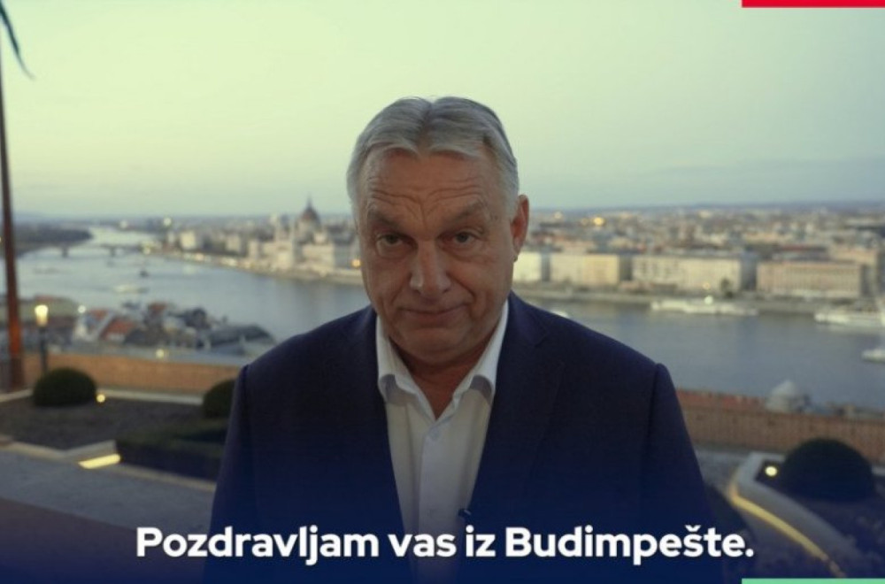 Ovo je Orbanova poruka koja je emitovana na skupu: Dragi Aleksandre, drage srpske patriote, računajte na nas