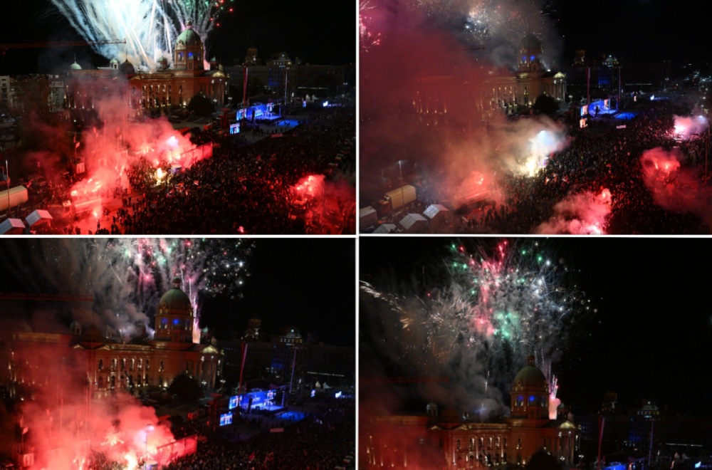 Ovako je izgledao spektakularni vatromet kod Narodne skupštine FOTO