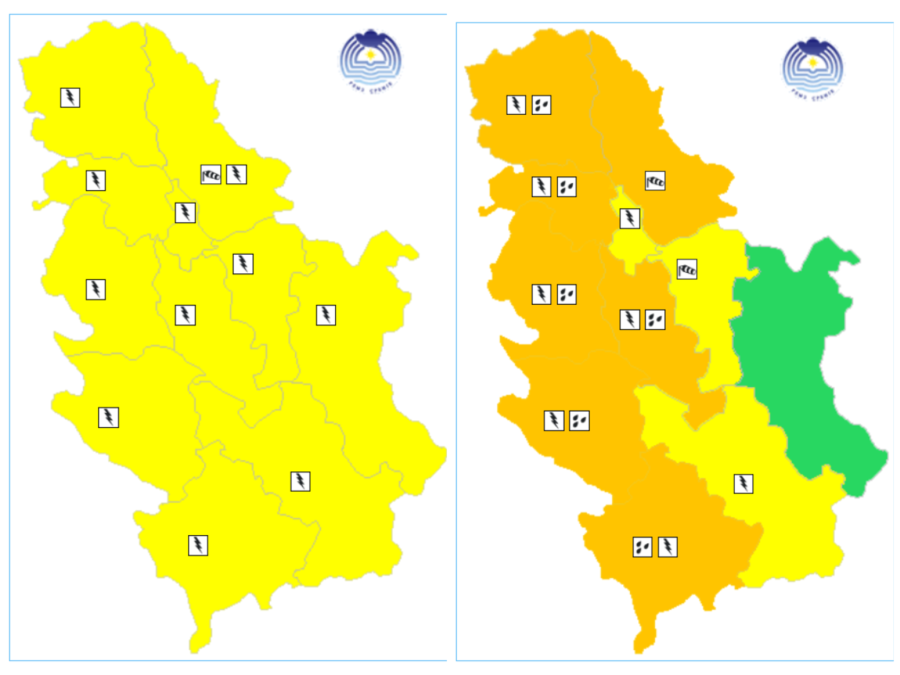 RHMZ prvi put ove godine izdao ovo upozorenje; Popaljeni alarmi širom zemlje, jedan deo na udaru MAPA