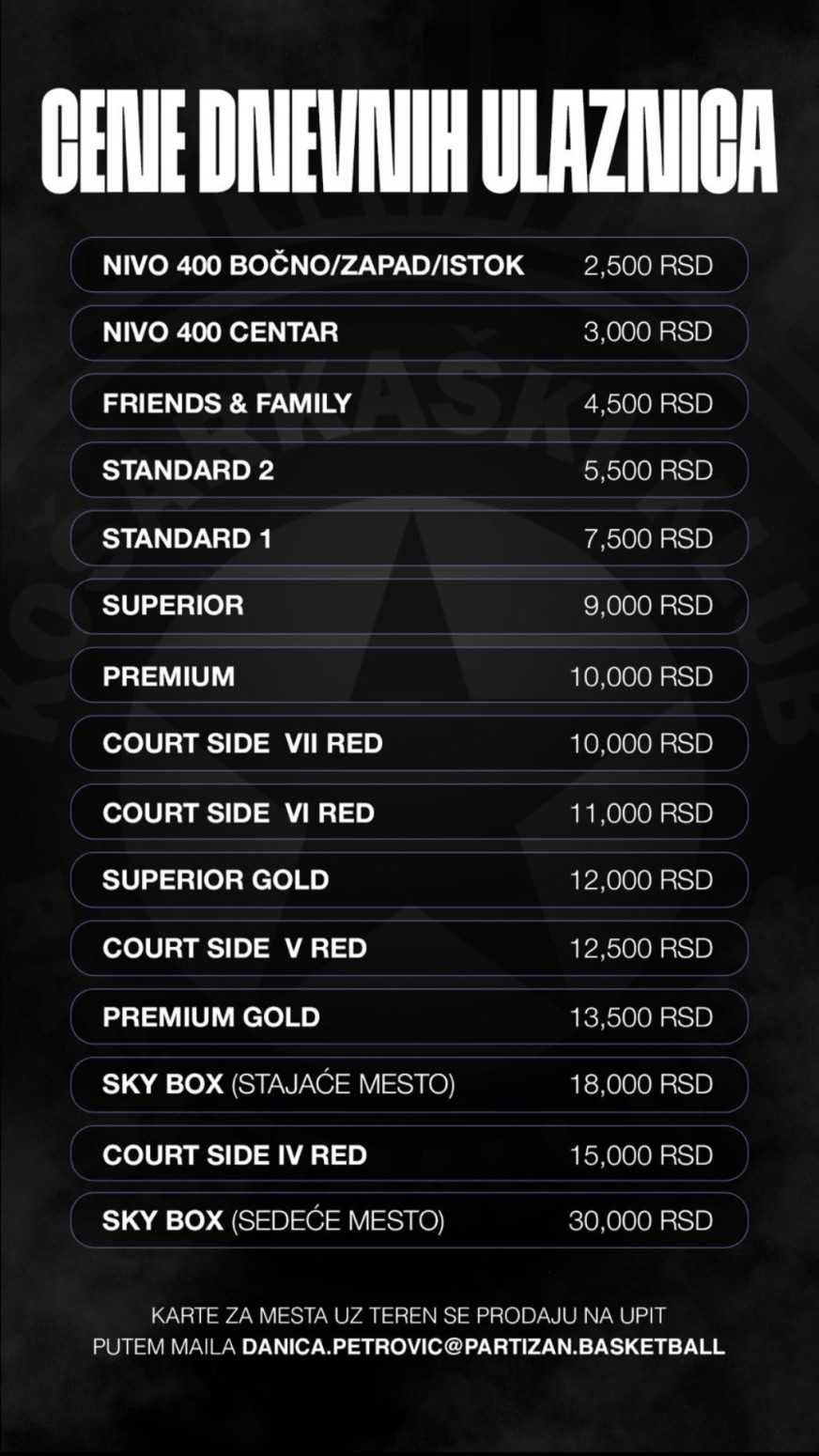 Partizan pušta karte za derbi – bez Zvezdinih navijača FOTO