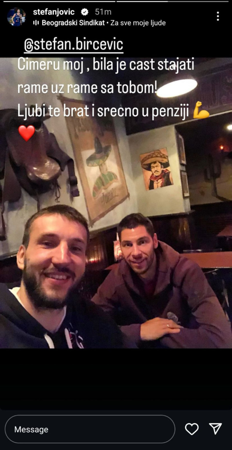 Kapiten Srbije ispratio cimera u penziju: Bila je čast FOTO