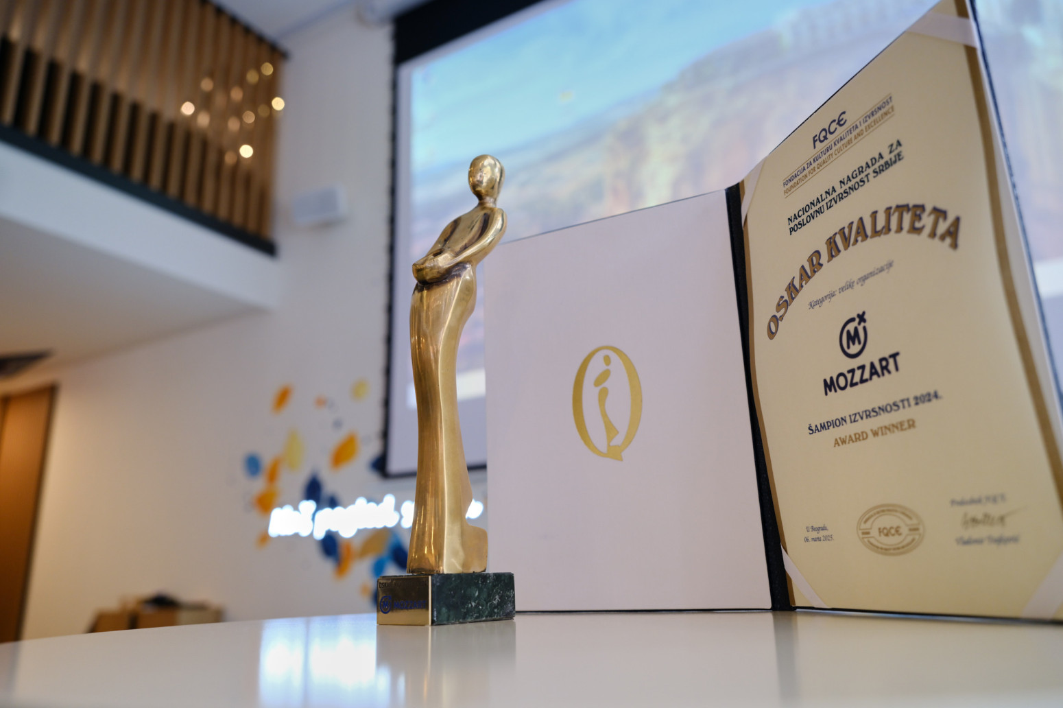 Adresa na kojoj živi kvalitet: Kompanija Mozzart obeležila osvajanje priznanja Oskar kvaliteta