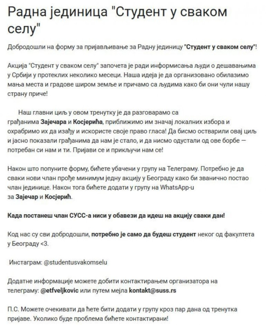 Ko sve ovo plaća? Blokaderi foteljaši pozivaju studente da idu u Zaječar i nude im pokrivanje svih troškova