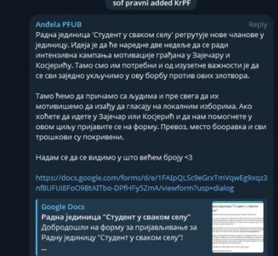 Ko sve ovo plaća? Blokaderi foteljaši pozivaju studente da idu u Zaječar i nude im pokrivanje svih troškova