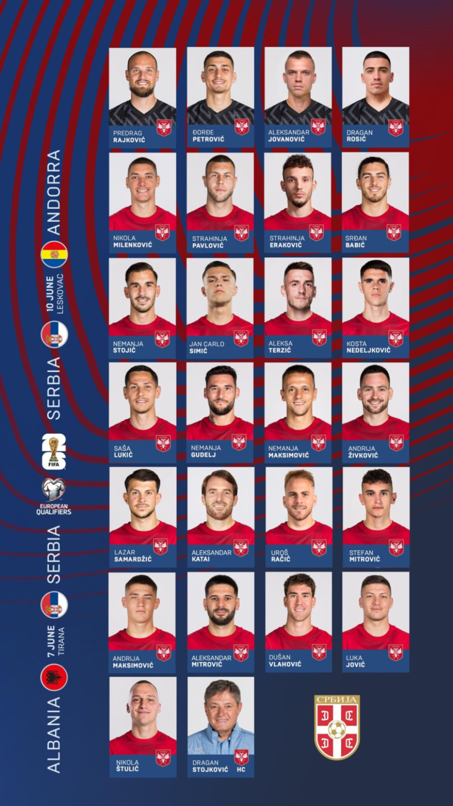 Piksi izabrao tim za Albaniju