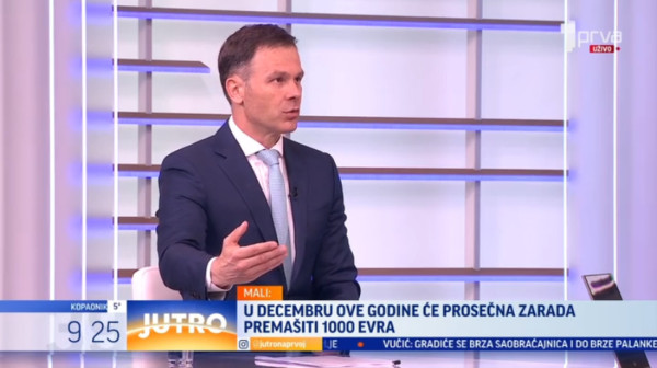 Mali za TV Prva: "Od januara veći minimalac, idemo na 650 evra"; "Prosečna penzija biće 490 evra"