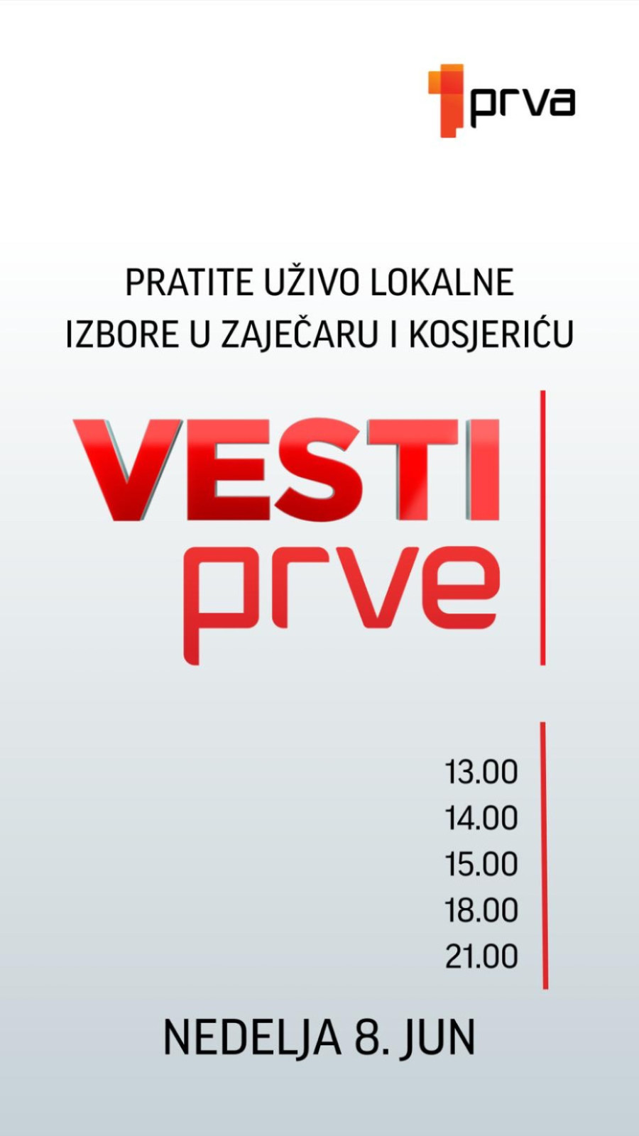 Izborni dan na TV Prva: Lokalne izbore u Zaječaru i Kosjeriću pratite u Vestima FOTO