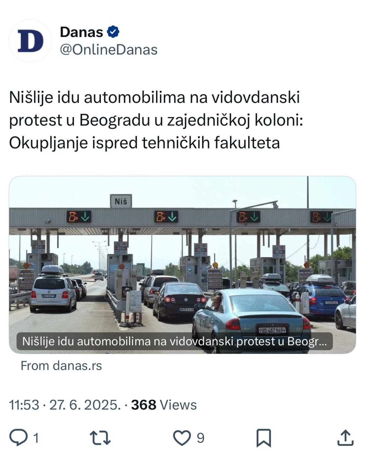 Nova brutalna laž opozicionih medija: Stavili sliku gužve na naplatnoj rampi, izmislili celu priču FOTO