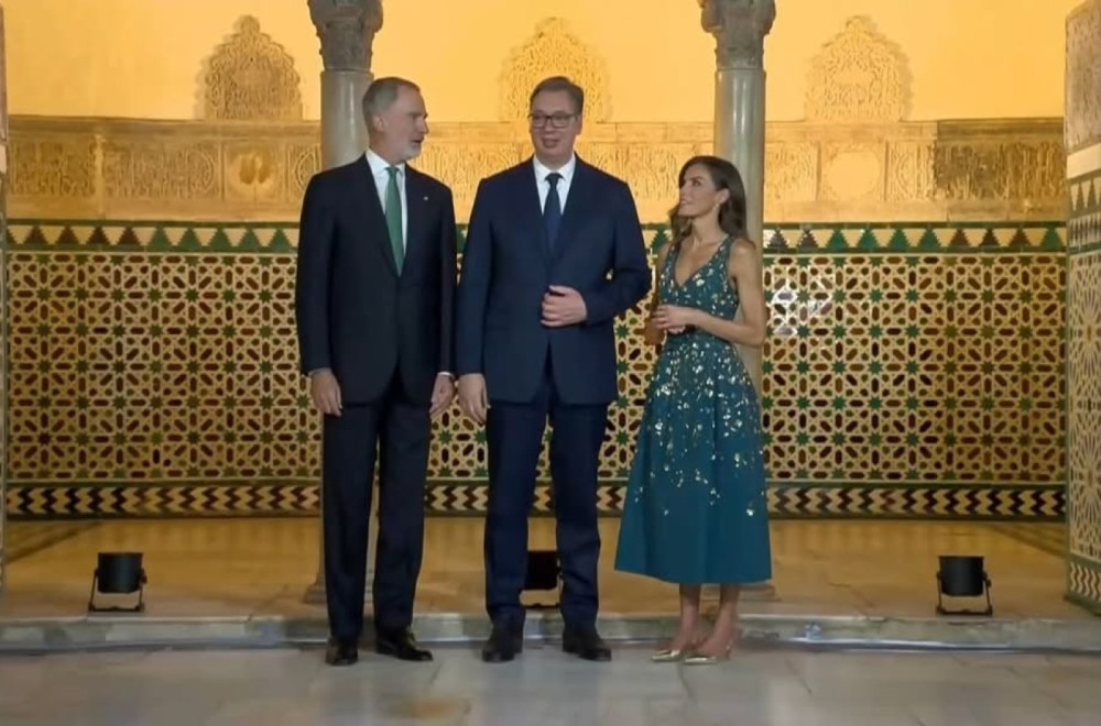 Vučić u Španiji: Primili ga kralj Filip i kraljica Letisija na gala večeri uoči govora na UN konferenciji FOTO