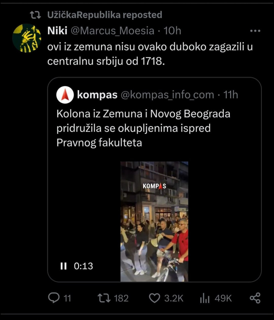 Više im ni Zemun nije Srbija; Takvu bi Srbiju voleli blokaderi koje podržavaju Gruhonjić i Ješić FOTO