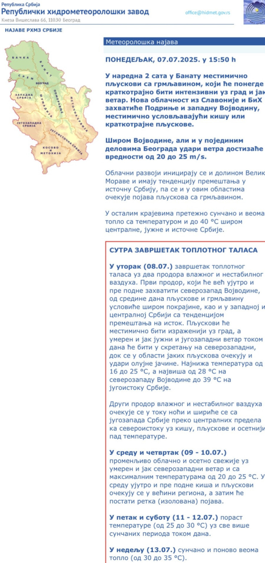 Beograd na udaru; Najnovije upozorenje: Spremite se, u naredna dva sata... FOTO