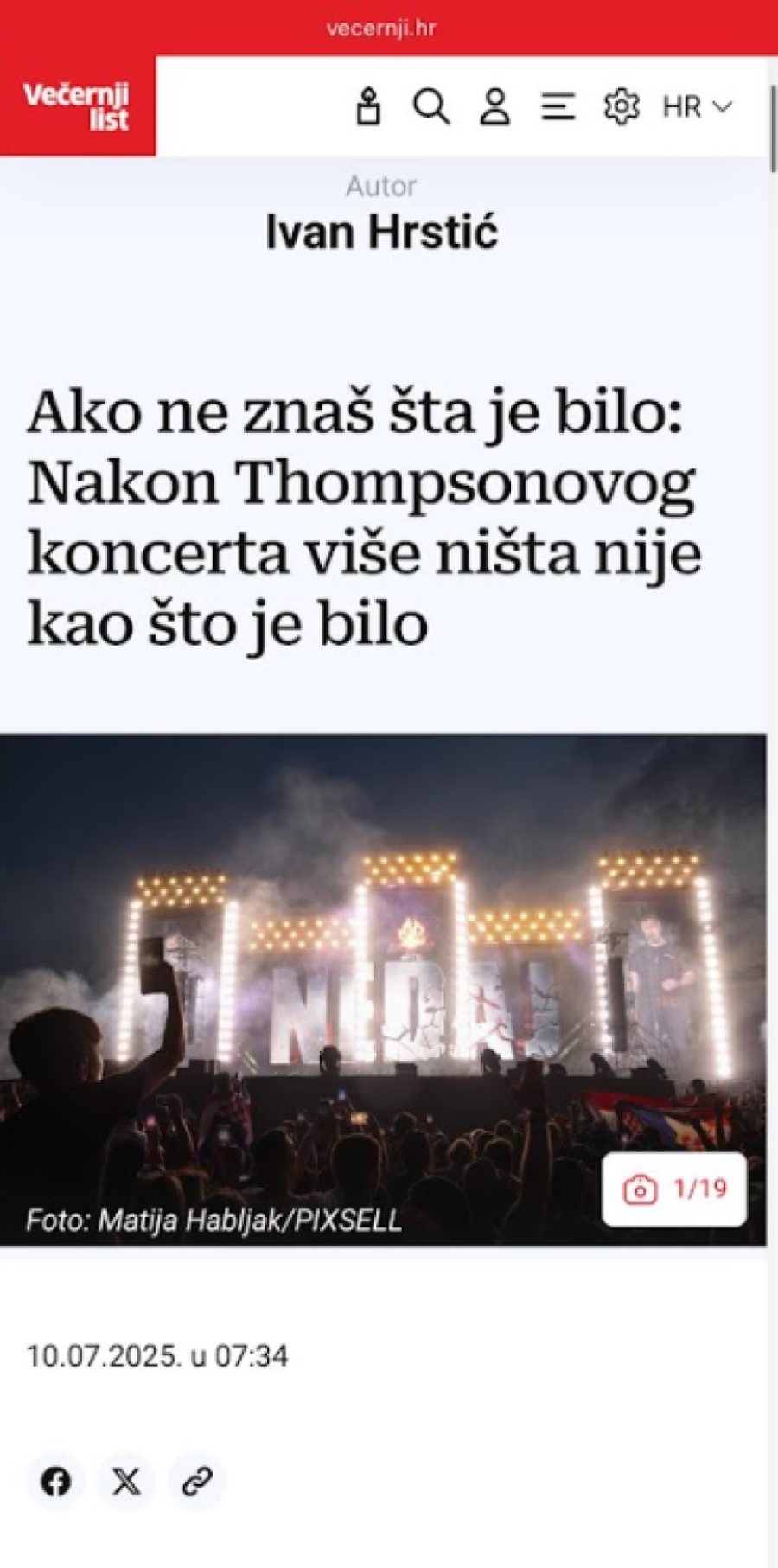 Nastavak legalizacija ustaštva: Posle Tompsonovog koncerta Za dom spremni ostaje zauvek FOTO