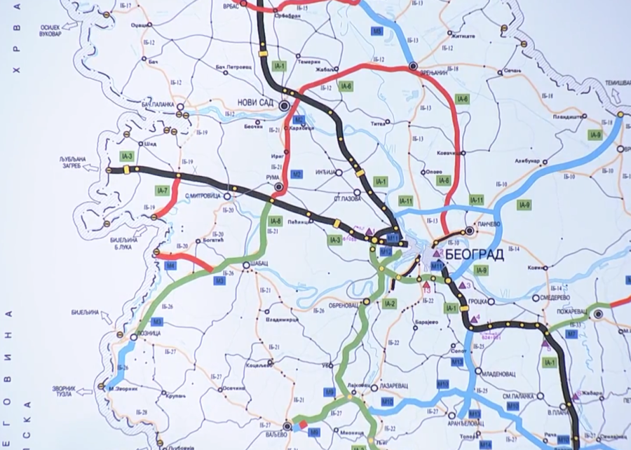 Vučić prikazao mapu sagrađenih puteva i onih koji će se graditi FOTO