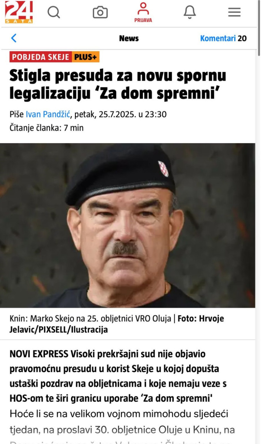 Hrvatska nastavlja da legalizuje i legitimizuje pozdrav Za Dom spemni FOTO