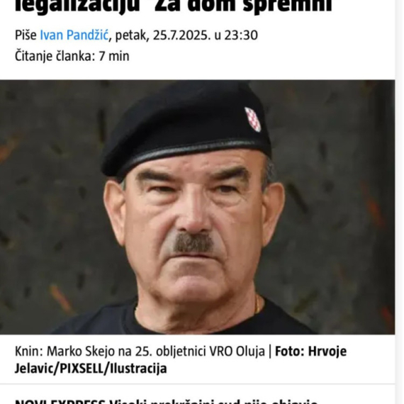 Hrvatska nastavlja da legalizuje i legitimizuje pozdrav "Za Dom spemni" FOTO