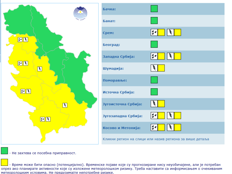 RHMZ izdao hitno upozorenje na nepogode; Pogledajte kako će se kretati oluja VIDEO