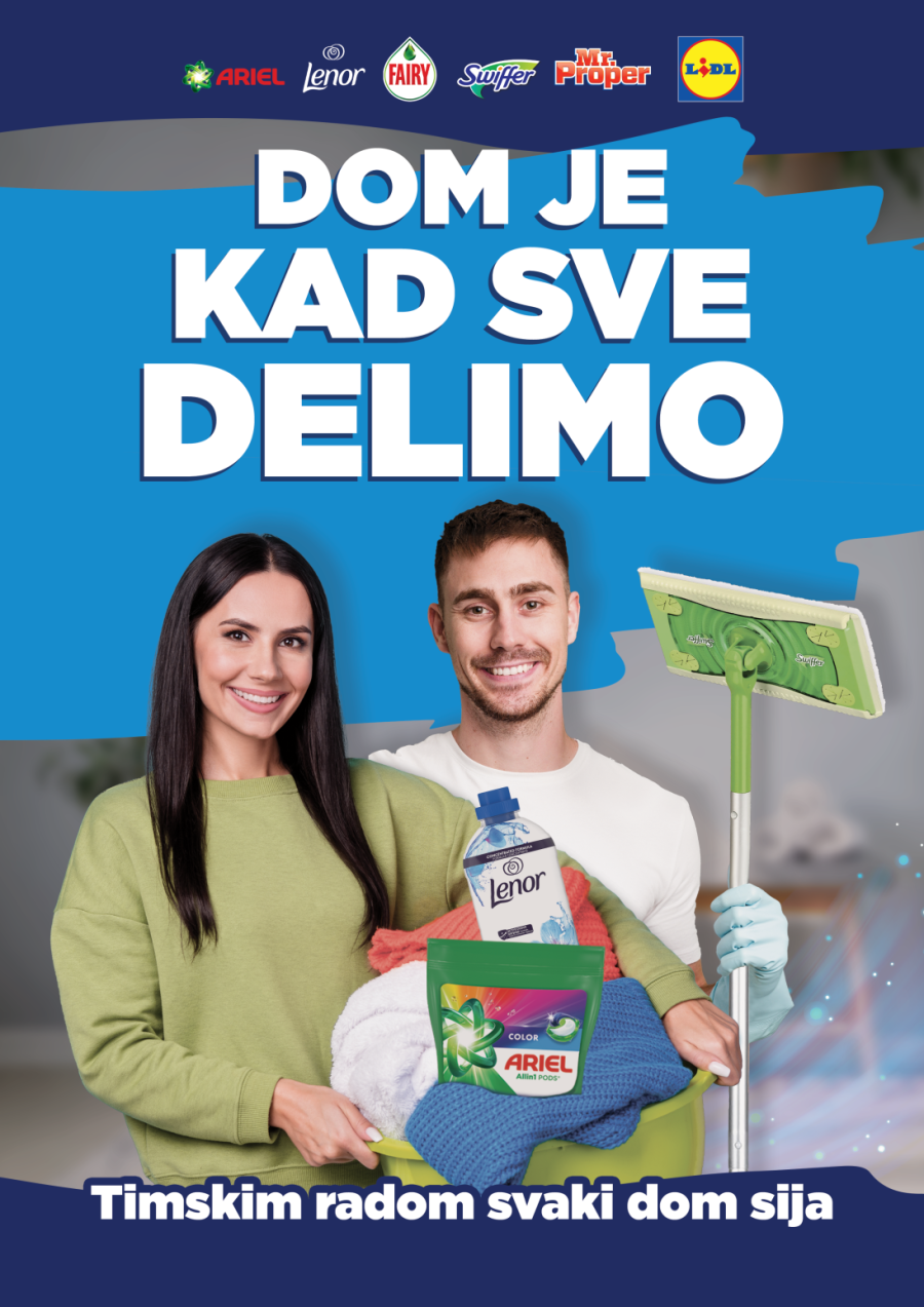 Procter & Gamble i Lidl pokrenuli kampanju za ravnopravnu podelu kućnih poslova – Dom je kada sve delimo