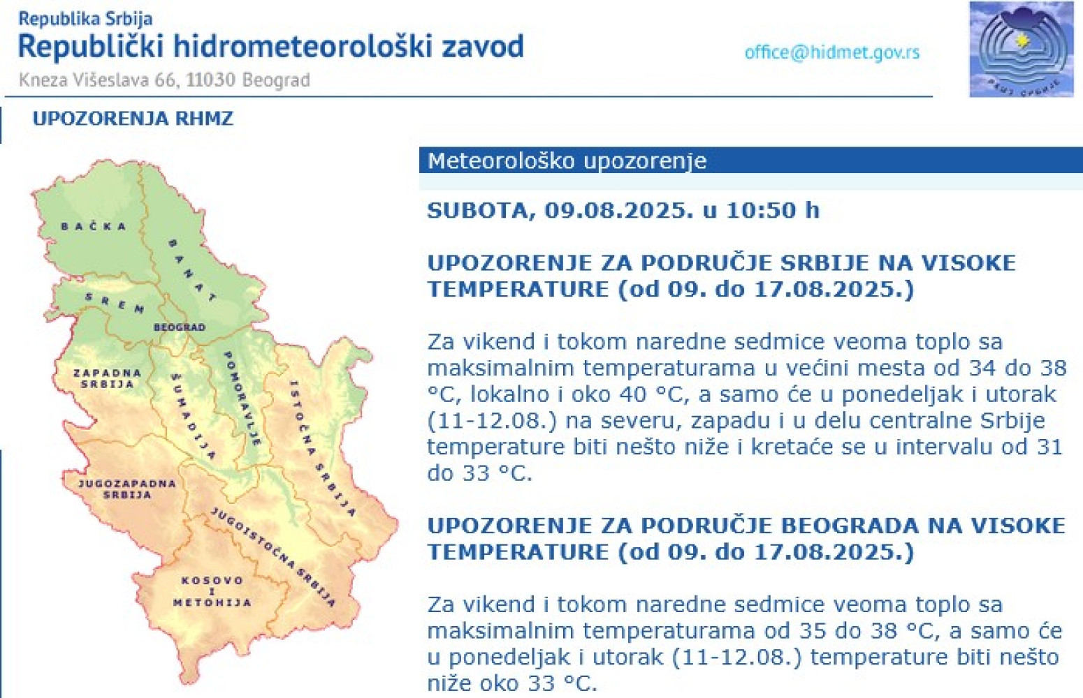 Prži u celoj Srbiji: Izmereno 39 stepeni – ovo je najtopliji grad FOTO