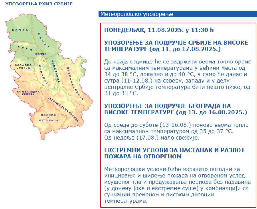Građani Srbije upozoreni: Opasno je! FOTO