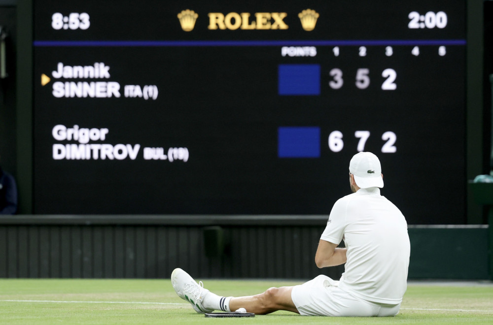 Povreda protiv Sinera koštala Dimitrova još jednog Grend slema