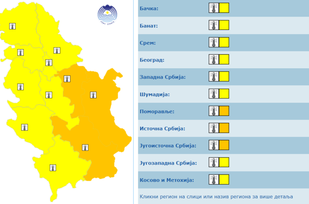 RHMZ niže upozorenja: Opasno je?