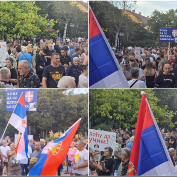 Građani se okupili u Kikindi: Žele miran život bez blokada; "Hoću da se krećem slobodno" FOTO